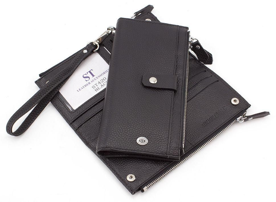 Шкіряний місткий гаманець - купюрник ST Leather Accessories (17398)