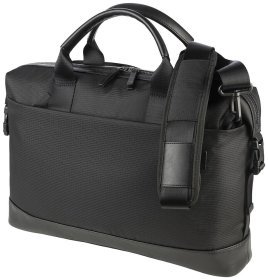 Деловая сумка для ноутбука до 16" из прочного текстиля с кожаными вставками Tucano Modo Premium черного цвета 103617