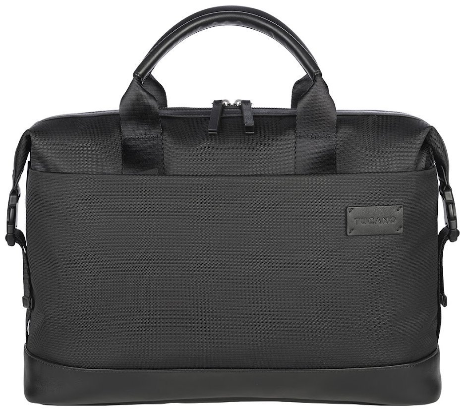 Деловая сумка для ноутбука до 16" из прочного текстиля с кожаными вставками Tucano Modo Premium черного цвета 103617 modnotak фото №2