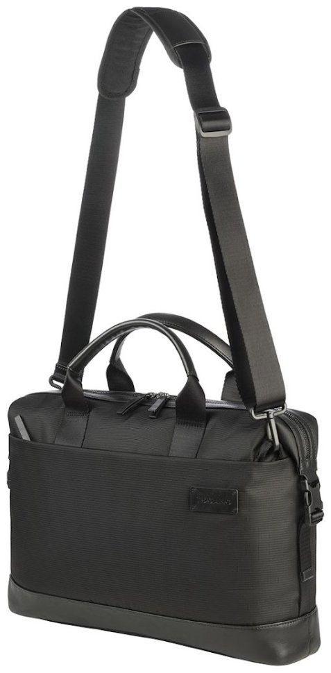 Деловая сумка для ноутбука до 16" из прочного текстиля с кожаными вставками Tucano Modo Premium черного цвета 103617 modnotak фото №7