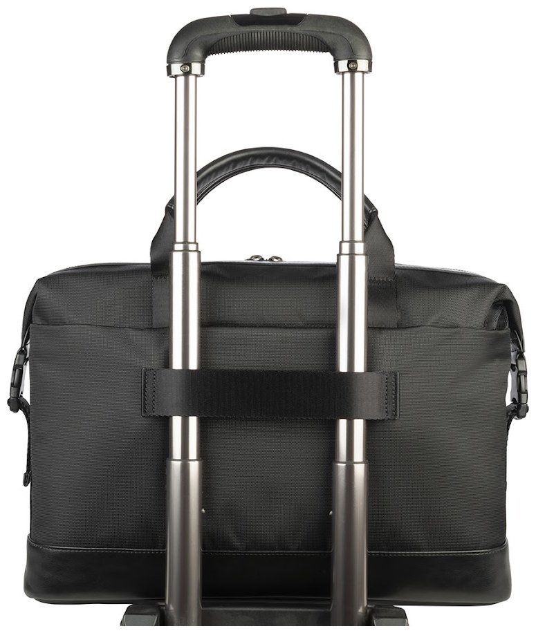 Деловая сумка для ноутбука до 16" из прочного текстиля с кожаными вставками Tucano Modo Premium черного цвета 103617 modnotak фото №8