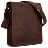 Чоловіча каркасна сумка-планшет з вінтажної шкіри коричневого кольору Tiding Bag (15904) - 1