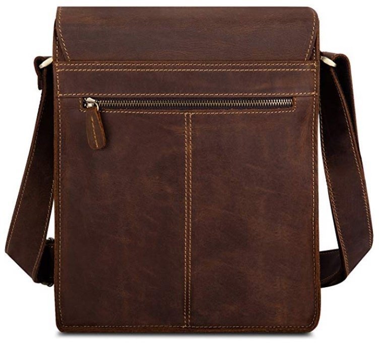 Чоловіча каркасна сумка-планшет з вінтажної шкіри коричневого кольору Tiding Bag (15904)