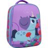 Фиолетовый текстильный школьный рюкзак для девочек с единорогом Bagland (53817) - 1
