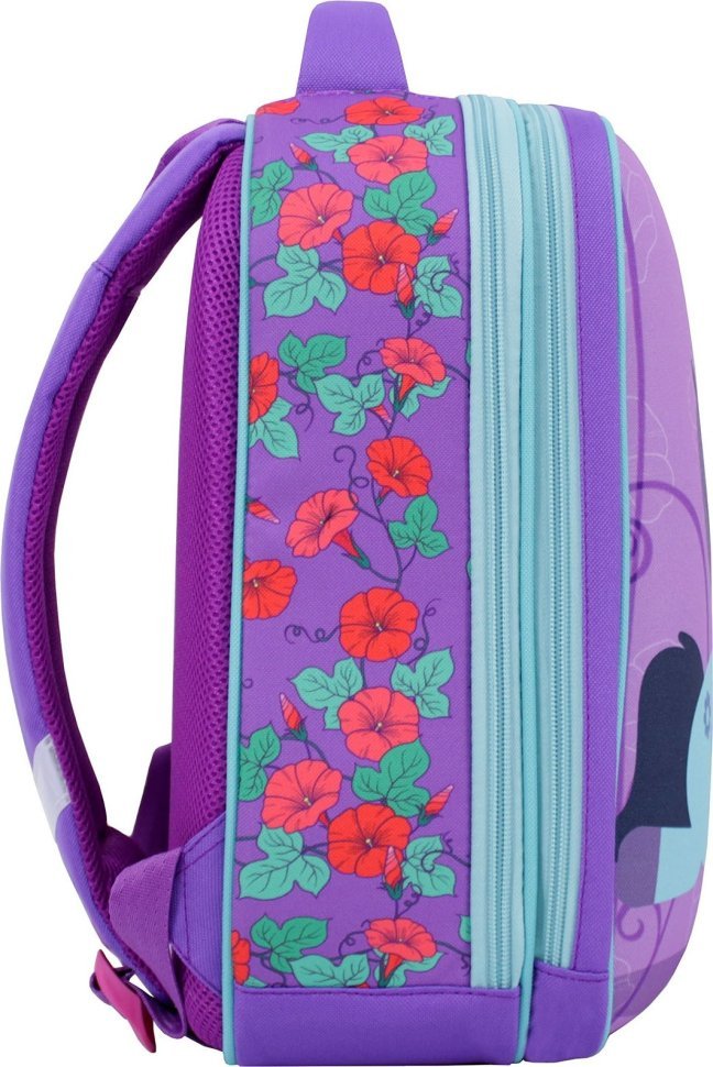 Фіолетовий текстильний шкільний рюкзак для дівчаток з однорогом Bagland (53817)