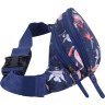 Синяя текстильная поясная сумка с принтом Bagland Bella 54017 - 2