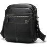 Наплічна чоловіча сумка Флотар чорного кольору VINTAGE STYLE (20018) - 1