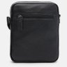 Городская мужская сумка через плечо на 1 отделение из качественной кожи флотар Borsa Leather 104517 черного цвета modnotak фото - 3