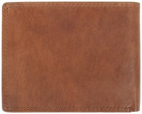 Чоловіче портмоне з гладкої шкіри без застібки та блоком для карт Ridgeback JBNC 49MN 94517 коричневого кольору