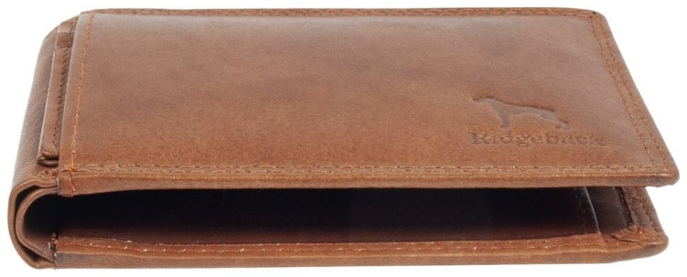 Мужское портмоне из гладкой кожи без застежки с блоком для карт Ridgeback JBNC 49MN 94517 коричневого цвета modnotak фото №6