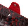 Черно-красный женский купюрник из натуральной лаковой кожи под змею KARYA (2421003) - 3
