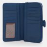 Просторный женский кожаный кошелек синего цвета Horse Imperial 65017 - 4