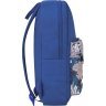Тканинний рюкзак яскравого синього кольору з принтом Bagland (55417) - 2