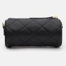 Жіноча шкіряна сумка чорного кольору з ремінцем-ланцюжком Keizer (56017) - 3
