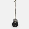 Женская кожаная сумка черного цвета с ремешком-цепочкой Keizer (56017) - 4