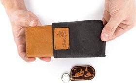 Рыжая компактная кредитница из натуральной кожи SHVIGEL (2415300)