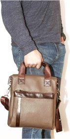 Стильна чоловіча наплечная сумка під планшет з ручками VATTO (12058)