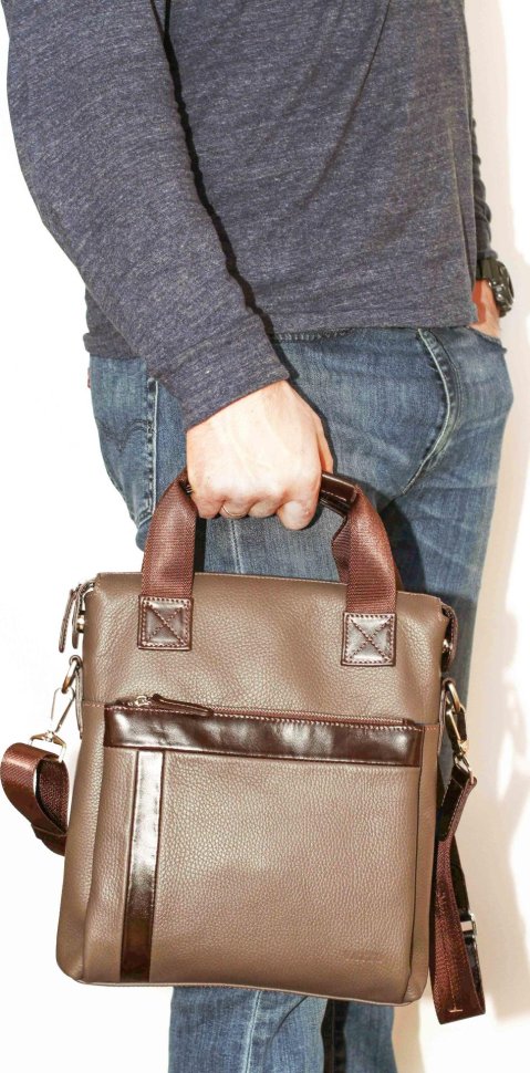 Стильна чоловіча наплечная сумка під планшет з ручками VATTO (12058)