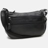 Жіноча шкіряна сумка чорного кольору з однією лямкою Borsa Leather (56617) - 2