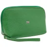 Вместительная женская косметичка из натуральной кожи флотар Desisan 106717 зеленого цвета modnotak фото - 1