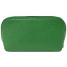 Вместительная женская косметичка из натуральной кожи флотар Desisan 106717 зеленого цвета modnotak фото - 4