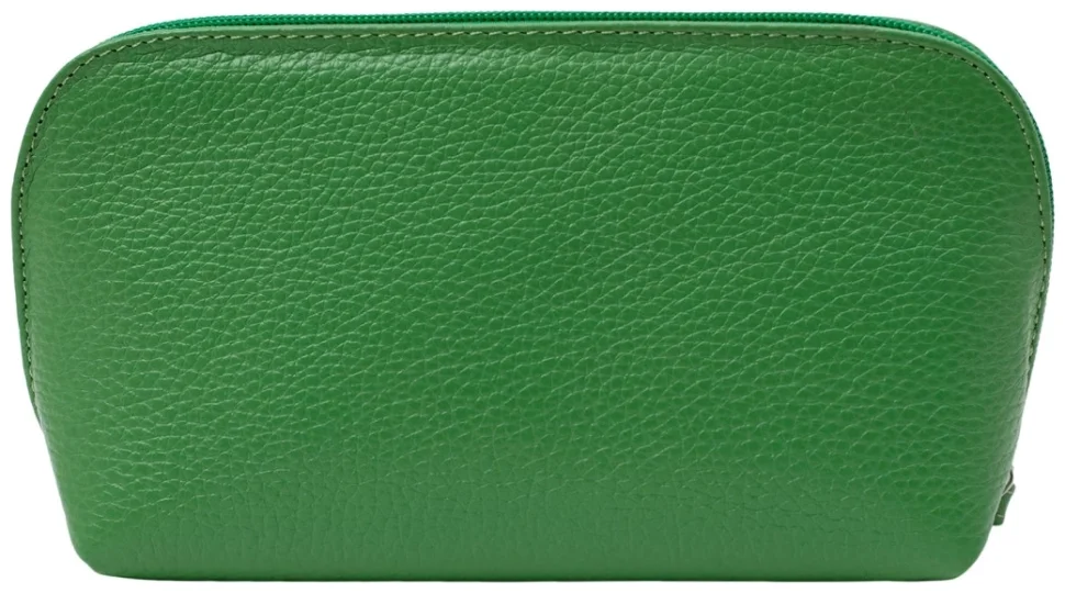 Вместительная женская косметичка из натуральной кожи флотар Desisan 106717 зеленого цвета modnotak фото №4