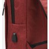 Жіночий текстильний рюкзак червоного кольору із відсіком під ноутбук Monsen (56917) - 5