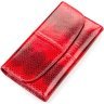 Яскравий гаманець червоного кольору зі шкіри морської змії SNAKE LEATHER (024-18150) - 1