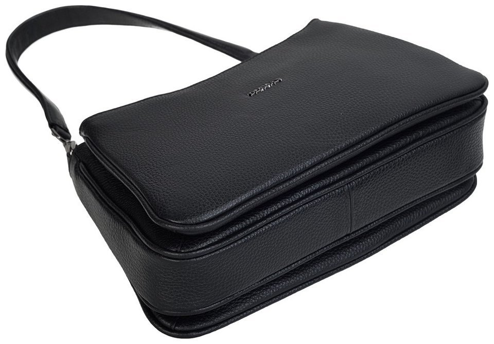 Повседневная женская сумка из натуральной кожи флотар Desisan 107217 черного цвета modnotak фото №5