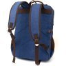 Просторий рюкзак на два відділення з текстилю в синьому кольорі Vintage (20613) - 2