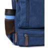 Просторий рюкзак на два відділення з текстилю в синьому кольорі Vintage (20613) - 6