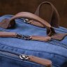 Просторий рюкзак на два відділення з текстилю в синьому кольорі Vintage (20613) - 9