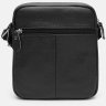 Мужская черная сумка-планшет маленького размера из фактурной кожи Keizer (22059) - 3
