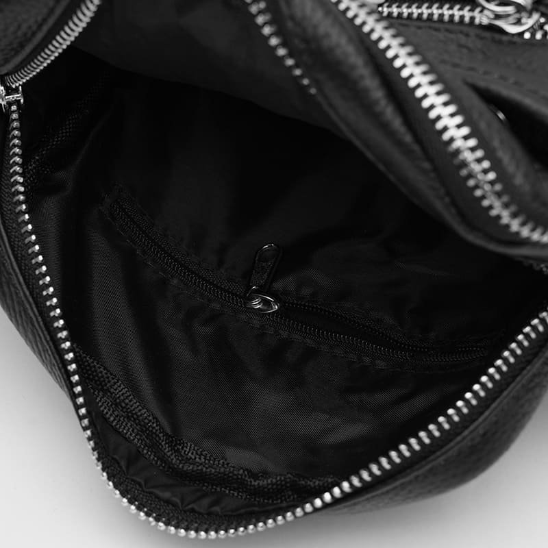Чоловіча чорна сумка-планшет маленького розміру із фактурної шкіри Keizer (22059)