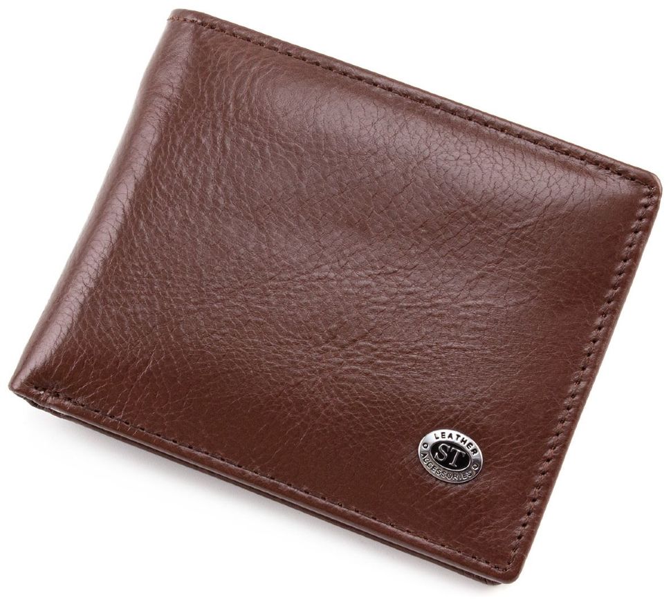 Шкіряне чоловіче портмоне з затиском ST Leather (16566)