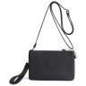 Женская текстильная сумка-кроссбоди в черном цвете на молнии Confident 77617 - 1