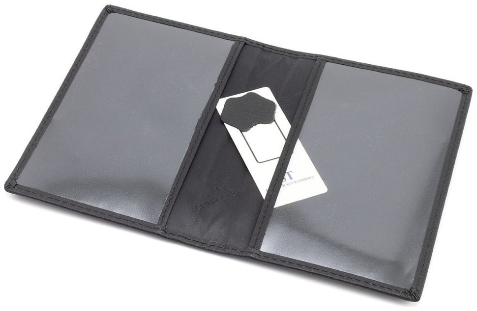 Кожаная обложка для паспорта старого образца ST Leather 97717 черная фото №6 Кожаная обложка для паспорта старого образца ST Leather 97717 черная modnotak фото №6