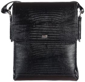 Мужская кожаная сумка с лазерной текстурой Desisan 107917 черная