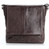 Темно-коричнева чоловіча сумка-месенджер із натуральної шкіри SHVIGEL 2400794 - 2
