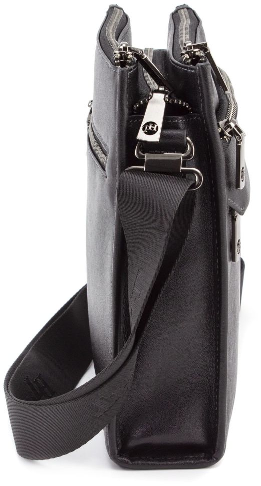 Повсякденна чоловіча сумка планшет з плечовим ременем H.T Leather (10164)