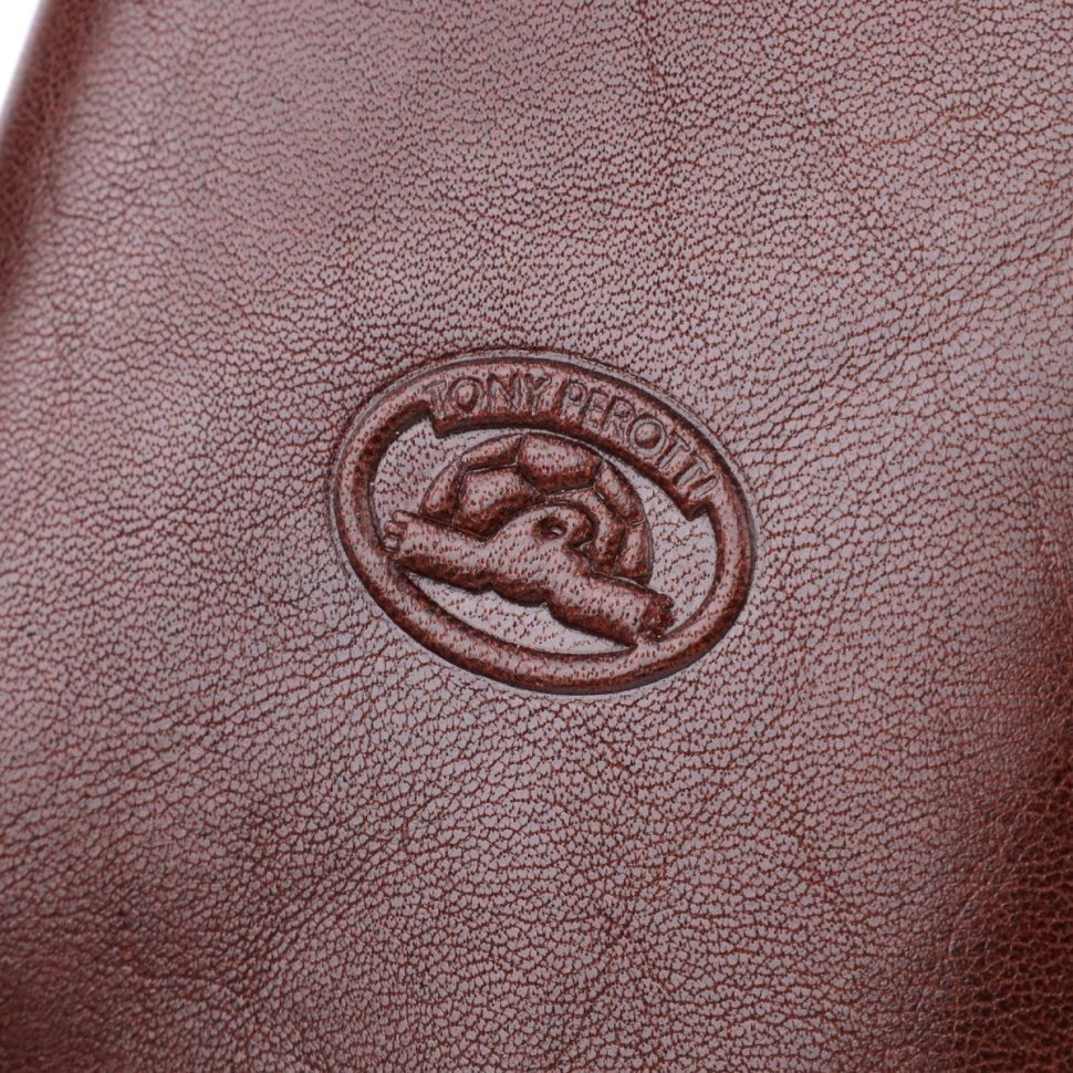 Повседневный мужской кошелек из натуральной гладкой кожи коричневого цвета Tony Perotti без застежки 108517 modnotak фото №5