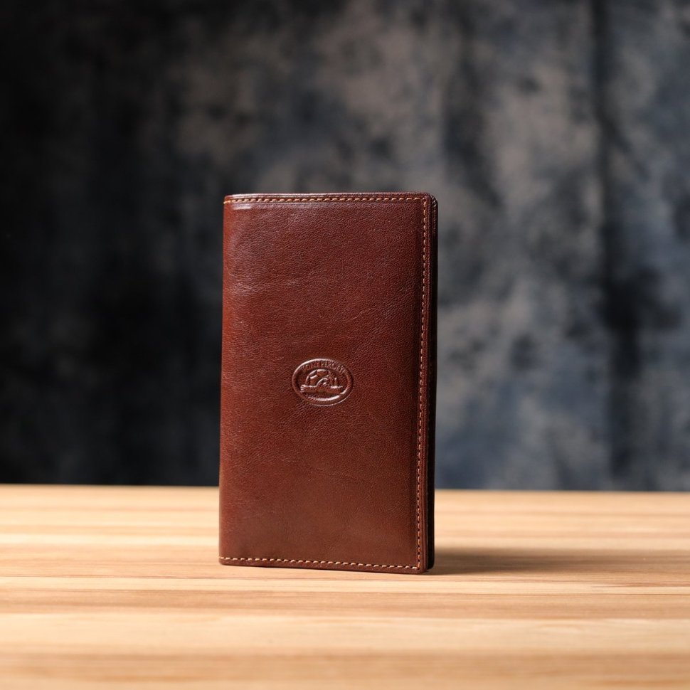 Повседневный мужской кошелек из натуральной гладкой кожи коричневого цвета Tony Perotti без застежки 108517 modnotak фото №8