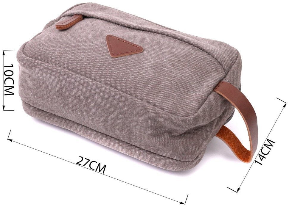 Серая мужская барсетка из качественного текстиля на два отделения Vintage 2422230 modnotak фото №9