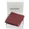 Женский бордовый кошелек из натуральной кожи на кнопке Marco Coverna 68617 - 8