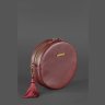 Жіноча наплечна сумка круглої форми з натуральної шкіри марсалового кольору BlankNote Tablet 78617 - 2