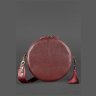 Женская наплечная сумка круглой формы из натуральной кожи марсалового цвета BlankNote Tablet 78617 - 4