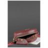 Жіноча наплечна сумка круглої форми з натуральної шкіри марсалового кольору BlankNote Tablet 78617 - 5