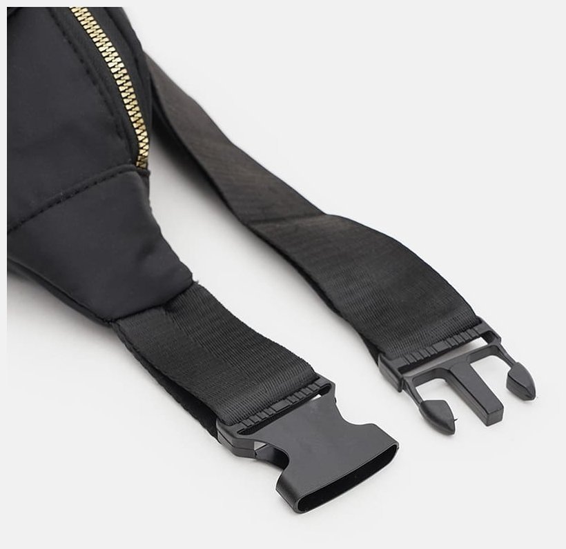 Стильная поясная сумка из текстиля черного цвета Monsen 88717 modnotak фото №4