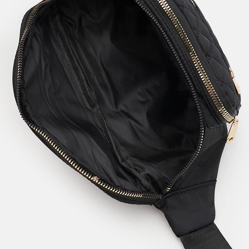 Стильная поясная сумка из текстиля черного цвета Monsen 88717 modnotak фото №5