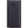 Великий жіночий шкіряний гаманець чорного кольору з червоним рядком Visconti 68817 - 1